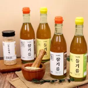 단1회 착유 저온압착 통들깨 100% 고소한 들기름 350ml *2병