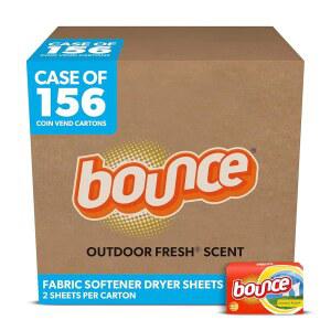 P&G 프로페셔널 바운스 아웃도어 신선 섬유 유연제 건조기 시트, 2 카운트(156개 케이스)