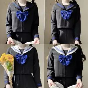 블루라인 블랙 마린 세라복 프레피룩 긴팔.