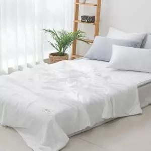 뉴크레용 냉감이불 싱글 S 세트 화이트 여름 침대 이불 패드 침구 (WFJ5QDZ)