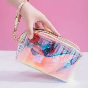 투명파우치 화장품 고급 소형 백인백 파우치 사각형 (WFJPVZY)