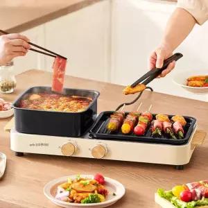 가정용 분할 전기 반반그릴 샤브샤브 주방 쿠커 핫 멀티 기계 고기