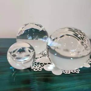 풍수 기운정화 80mm 투명 유리 수정구슬 치유 풍수소품 인테리어소품 구슬