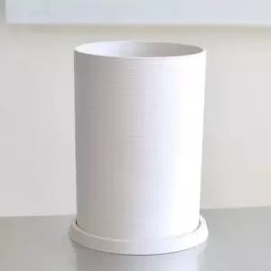 우레탄 플라스틱 실린더팟 화분 L 18x25cm 화이트 (WFKB06Y)