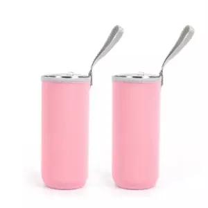 ( )물병 손잡이 파우치 2p세트550ml 라이트핑크