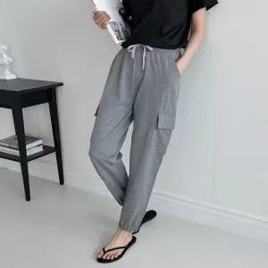 여성 면 카고바지 조거팬츠 밴딩팬츠 트레이닝팬츠 WEE68AF