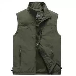 [셀러에이드]남성 아웃도어 작업용 경량 전술 등산 조끼 봄가을용