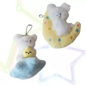 곰 별 달 곰돌이 인형 키링 귀여운 애착 열쇠 가방 고리 작은 별모양 캐릭터 장식 키홀더