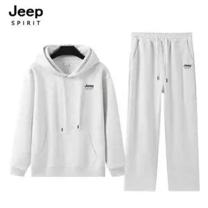 [지프]JEEP SPIRIT 루즈핏 후드맨투맨+트레이닝팬츠 세트 그레이 (JSSPSET264)