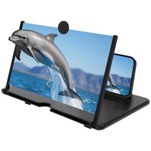 [호환품]10/12인치 스크린 확대기 접이식 휴대폰 핸드폰 HD 비디오 증폭기 가정 여행 및 캠핑용