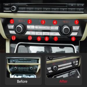 자동차 멀티미디어 CD 패널 버튼 커버 스티커 BMW 호환 F10 F11 F07 F06 F12 F13 F01 F02 용 인테리어 호환