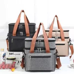 아웃도어 피크닉 가방 2단 보관 보온 보냉 캠핑 도시락 (WFK78EQ)