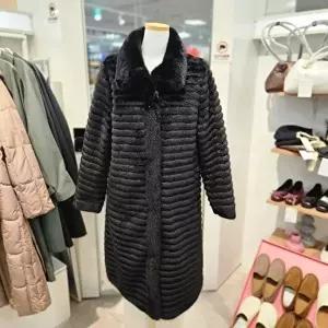 [셀러허브 1]밀스튜디오 HC34 인조모피롱코트 인조모피무스탕안감롱코트 CRCMUR104BK5