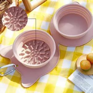 펫토락 강아지 외출용 식기세트 실리콘 급체방지 접이식 식기