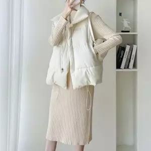 [라일리여성의류] Rly 간절기패딩 하이넥 루즈핏조끼 겨울조끼 DK-1