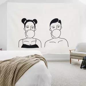 대형 패브릭 포스터 커플풍선껌 L 인테리어소품 벽장