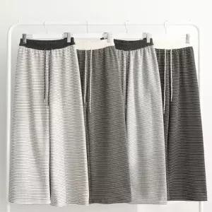 [다잇템] 여성 와이드핏 양털 단가라 고무줄 콘트라스트 라이닝 팬츠