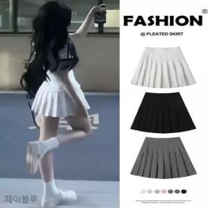 청치마 제이블루 플리츠 스커트 스커트 슬림 치마 미니 패션