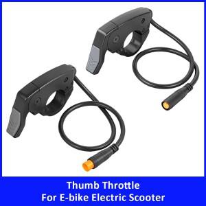 36V 48V 60V 72V 범용 엄지 스로틀 전기 자전거 전동 스쿠터 액세서리 부품 TT009 3핀 커넥터 핸들바 가속