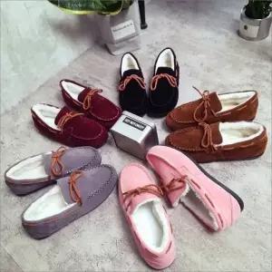 Rly 여성 기모로퍼 모카신 방한 단화 겨울 털신발 퍼