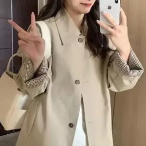 체크 포인트 트렌치코트 DHH-L19 애견하 WFLQVQD