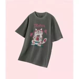 와일드락 H올리shEEsh TROPICAL CAT 피그먼트 오버핏 반팔티 반팔 티셔츠 상의 6 COL 크롭포함 WRD25PBTS20