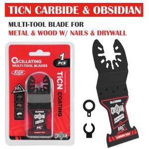 EZARC 흑요석 진동 톱날 TiCN 카바이드 금속 못용 퀵 릴리스 도구 블레이드 목재 석고 석고보드 PVC