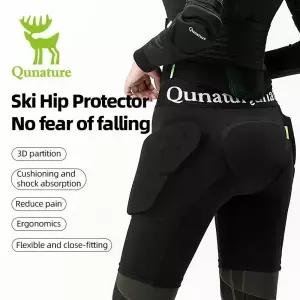 Quunature 스키 힙 보호대 고탄성 충격 흡수 성인 야외 스포츠 기어 반바지, 스노우보드 보호 3D 패드