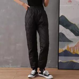 [라일리여성의류] Rly 여성 솜바지 패딩 겨울 방한 팬츠 기모 보온 바