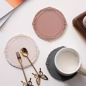 컵받침 286WIL93 실리콘 국산 예쁜 찻잔 카페 코스타 티코스