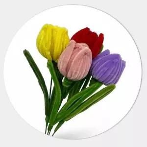 모루꽃 튤립 인테리어 조화꽃 4컬러 시들지 않는 장식꽃