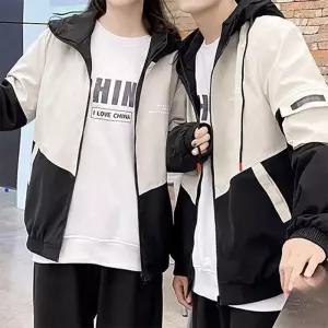 [로즈엘리]남여공용 시그니처 투톤 바람막이 점퍼 후드자켓 2026