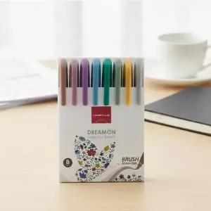 드림온 메탈릭 캘리그라피 브러쉬 붓펜 8색 세트