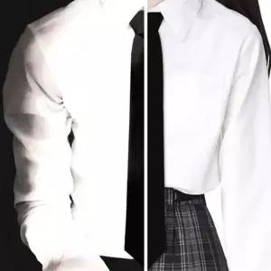 남여공용 검정넥타이 상가집 학생 타이-WFI0NAE