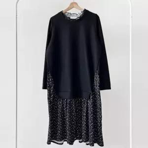 빅사이즈원피스 V796L601 실키잔꽃레이어원피스 BS