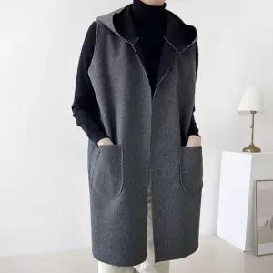 아이우먼 심플투포켓빅후드조끼 BSV869M601 빅사이즈