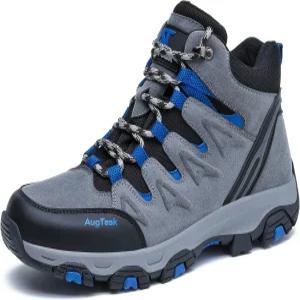 AugTeak 남성 방수 등산화 아웃도어 경량 발목 부츠 통기성 편안한 트레킹