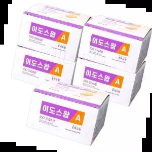 피부소독 이도스왑A x 소독용 이소프로필 알콜솜 100매 5개