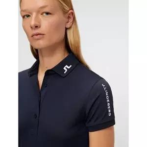 [제이린드버그]제이린드버그 여성용 반팔 셔츠 어깨로고 기능성 네이비 TOUR