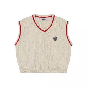 [하프클럽/]브이넥 꽈배기패턴 니트베스트_RB35KVBM60Z