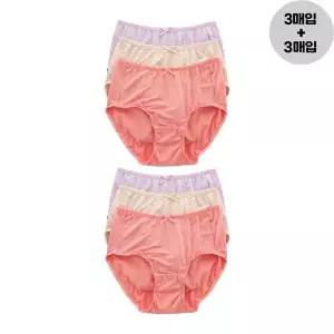 [하프클럽/] 여성삼각팬티 엄마 할머니 부인용 맥시 모달 인견 팬티 6매입