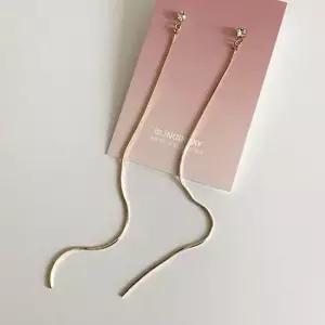뱀줄라인롱드롭 귀걸이 귀찌 귀찌 여자귀걸이 여성귀걸이 여성이어링
