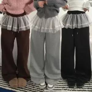 스타일하우스) 스커트 치마 SK 러블리 레이스 레이어드 체형 커버 와이드