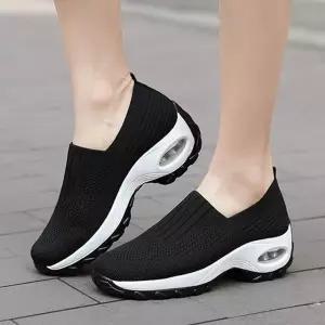 여성 편한 슬립온 워킹화 에어굽 니트 운동화