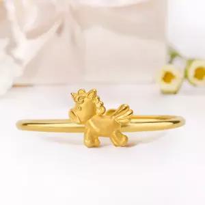 [뽀르띠] 순금 24K 7.5g 말띠 유니콘 뱅글 돌팔찌