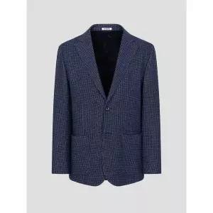 [로가디스] FORTEX 미니멀 패턴 조직물 저지 재킷 네이비 (RY6111P01R)