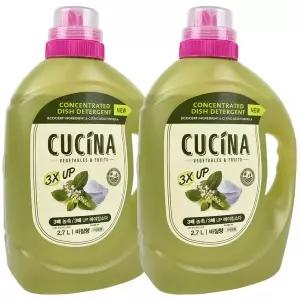 쿠치나 바질 3배 농축 주방세제 2.7L 2개 461855