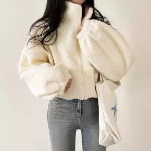 [라일리여성의류] Rly 크롭 자켓 러블리 벌룬소매 뽀글이 집업