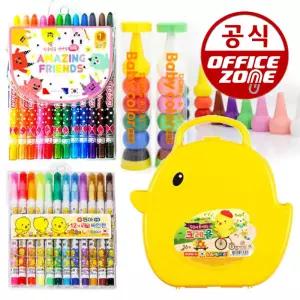 뽀로로 색연필 12색~60색 노랑병아리 크레파스 싸인펜 투명이 슈퍼 크레용 18색 24색 36색