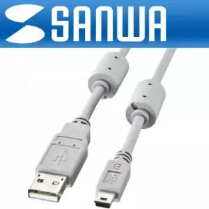 SANWA 고급형 USB2.0 Mini 5핀 케이블 5m KU-AMB550